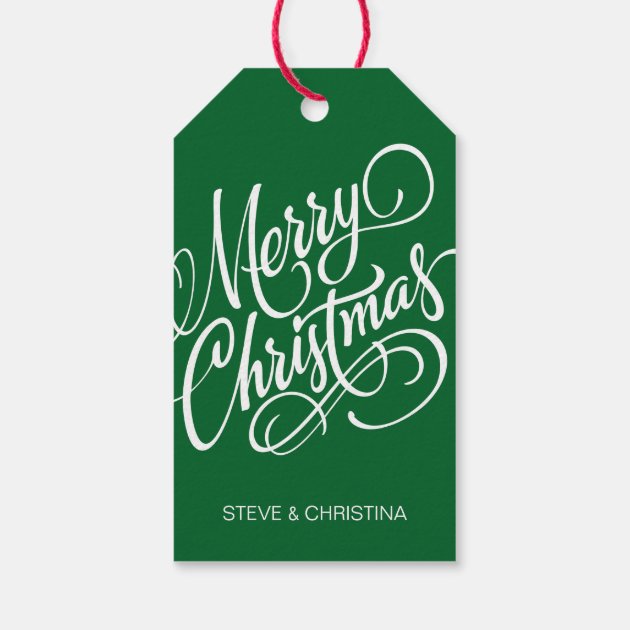 Red & Green Merry Christmas Pack Of Gift Tags-1
