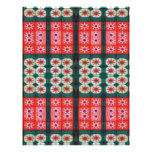 red green pattern letterhead template