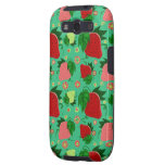 Red Green Pink Strawberries Samsung Galaxy S3 Cases
