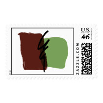 Red & Green Postage Stamp