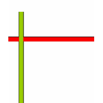 Red Green Side-Cross T-Shirt by Justin_Directory Red Green Side-Cross T-Shirt