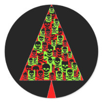 Red & Green Skully Xmas Tree stickers by JuJuGarden Red & Green Skully Xmas Tree stickers