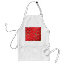 Red green snowmen on red fade aprons
