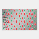 Red green snowmen on silver fade sticker