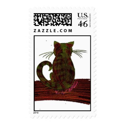 Red & Green Tabby Stamps by pidgiefund