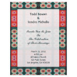 Red Green Tile Wedding Personalized Letterhead