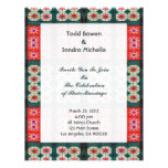 Red Green Tile Wedding Personalized Letterhead