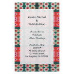 Red Green Tile Wedding stationery
