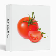 Red Green Tomato Food Art Vinyl Binder