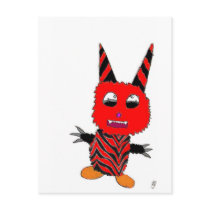 Red gremlin postcards