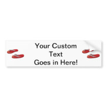red grey flip flops offset .png bumper sticker