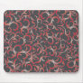 red&grey floral mouse pad
