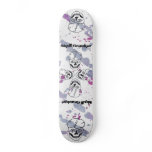 red  grey splatter  skateboard deck, by SandyCloss