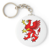 Red Griffin Key Chain