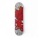 Red Griffin Skateboard Deck