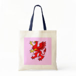Red Griffin Tote Bag - change background color