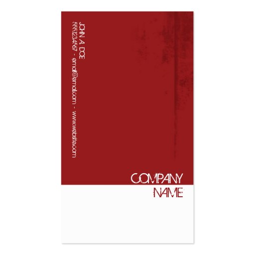 Red Grunge Business Card Templates (front side)