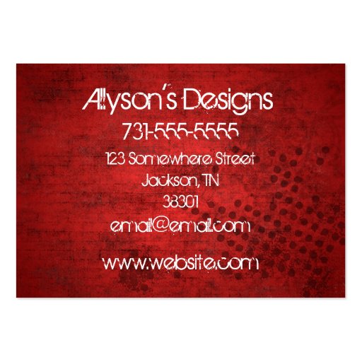 Red Grunge Business Cards