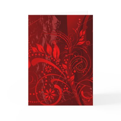 red grunge card by VioDeSign
