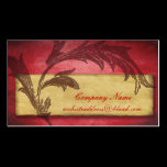 Red Grunge Floral Card business cards