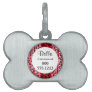 Red Grunge Leopard Pet Identity Tag