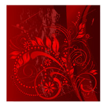 red grunge posters