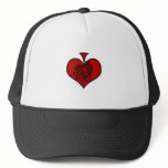 Red Grunge Spade Trucker Hat