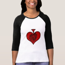 Red Grunge Spade t-shirts