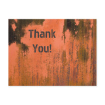 Red Grunge Thank You postcards by bluerabbit Red Grunge Thank You postcards