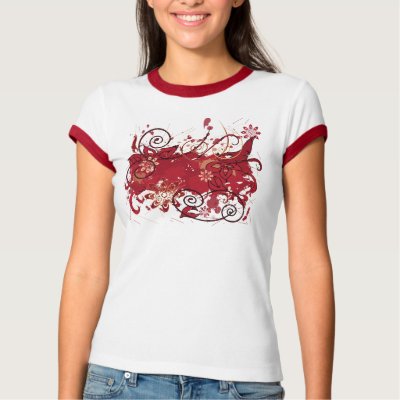 red grunge t-shirts by VioDeSign