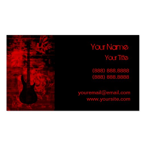 Red Guitar Business Cards