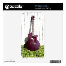 Red Guitar Decals For The iPhone 4