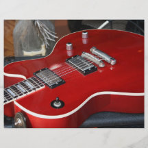 Red guitar on amp full color flyer