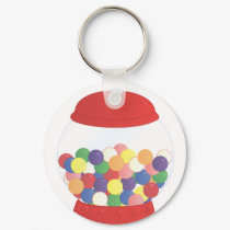 Red Gumball Machine keychains