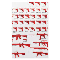 red guns personalized stationery