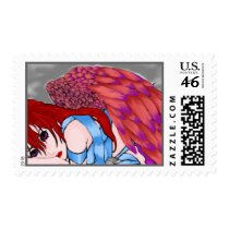 Red Hair Angel Postage
