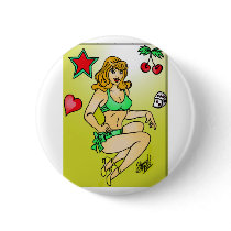 red hair pin up buttons