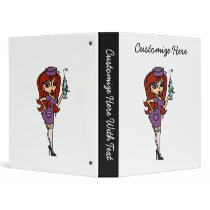 Red Hair Sexy Nurse T-shirts and Gifts Vinyl Binder