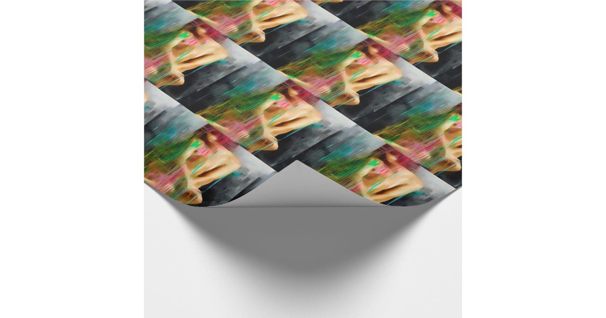 Red Hair Wrapping Paper Zazzle