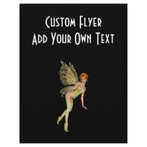 Red Haired 3D Pixie - Yellow Green Outfit Personalized Flyer