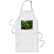 Red Haired Mermaid Long Apron