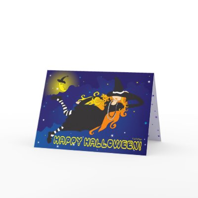 red-haired witch card by VioDeSign