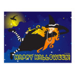 red-haired witch post card