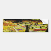 Red Hampton Court Palace Garden, England flowers Bumper Stickers