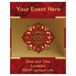 Red Hanukkah Mandala Full Color Flyer