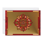 Red Hanukkah Mandala Personalized Invites