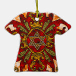 Red Hanukkah Mandala Ornament