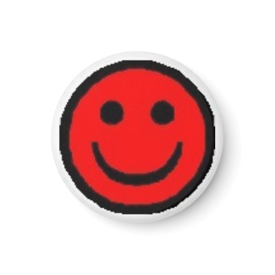Red Happy Face Fridge Magnet by aphrica