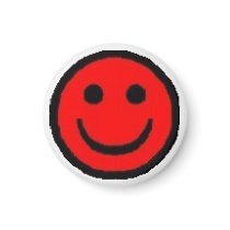 Red Happy Face magnets by aphrica Red Happy Face magnets
