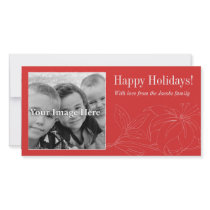 Red Happy Holidays Photo Card photo cards